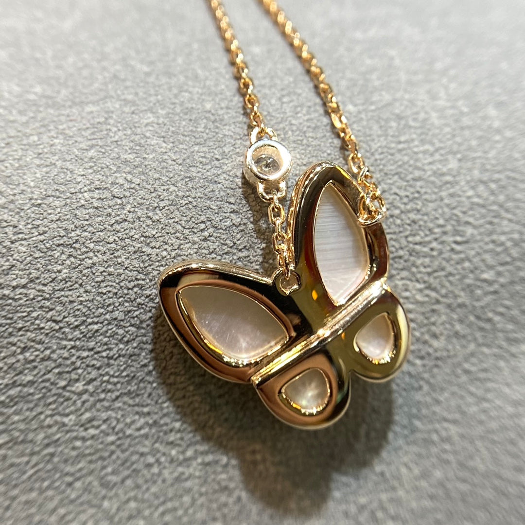 [Stellar Jewelry]BUTTERFLY MOP DIAMOND NECKLACE
