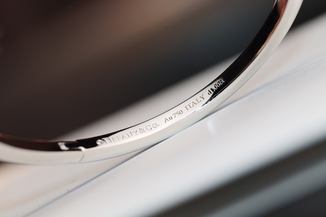[Stellar jewels]NARROW T1 HINGED BANGLE DIAMOND SILVER
