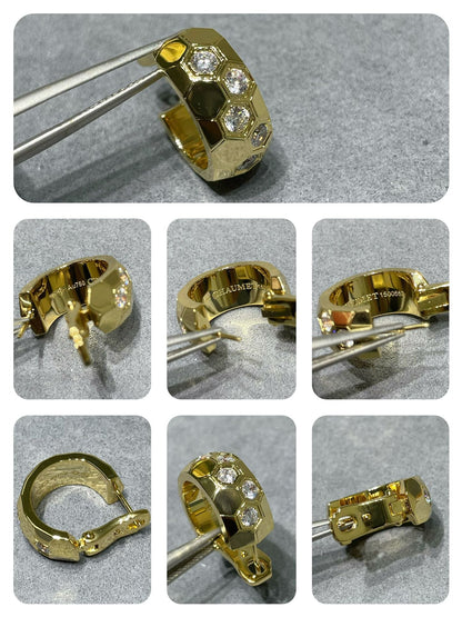 [Stellar Jewelry]BEE LOVE DIAMOND HOOP EARRINGS