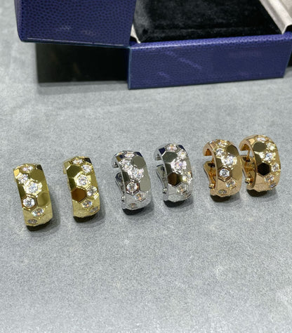 [Stellar Jewelry]BEE LOVE DIAMOND HOOP EARRINGS