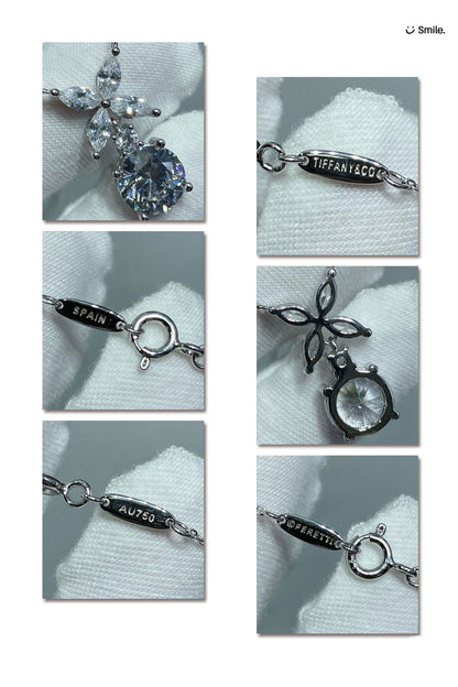 [Stellar jewels]VICTORIA PENDANT SILVER DIAMOND NECKLACE