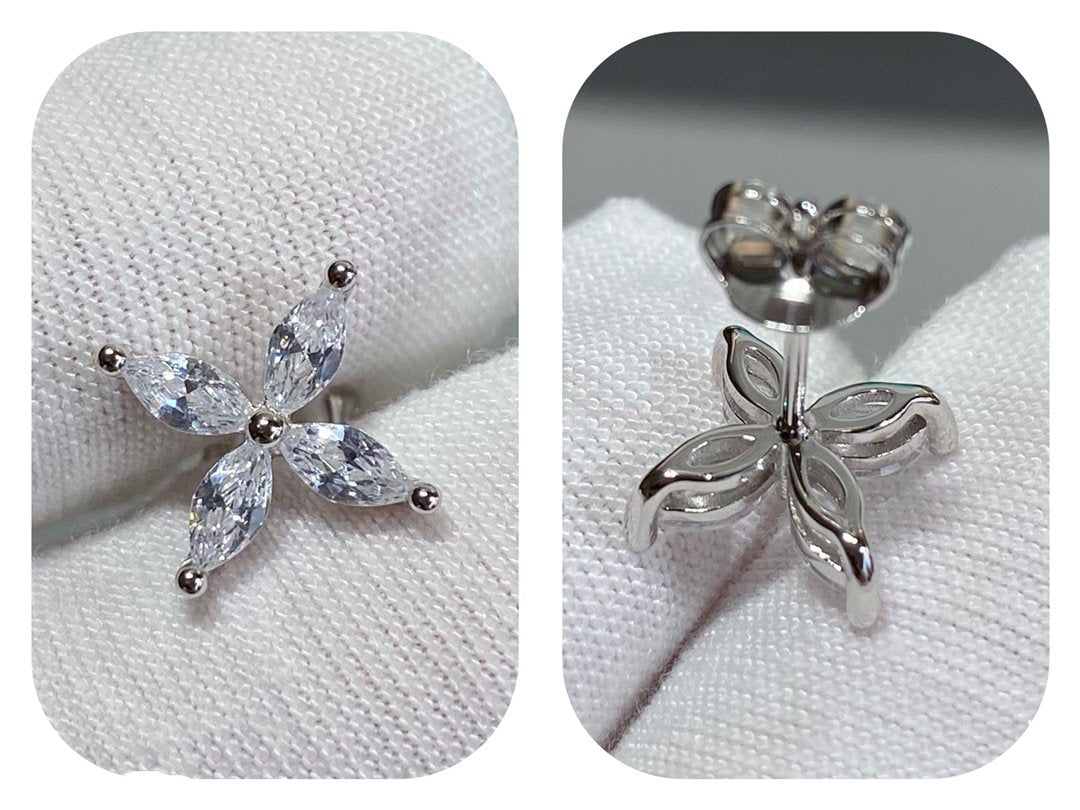 [Stellar jewels]VICTORIA SILVER DIAMOND STUD MINI EARRINGS