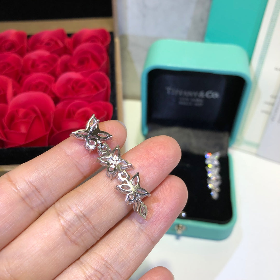 [Stellar jewels]VICTORIA SILVER DIAMOND DROP EARRINGS