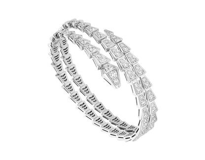 [Stellar Jewelry]SERPENTI BRACELET SILVER DIAMOND DOUBLE ROW