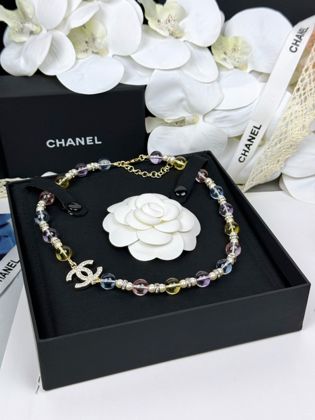 [Stellar Jewelry]26C New Spring Collection Colorful Transparent Resin Necklace