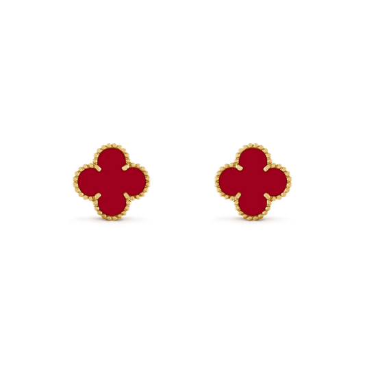[Stellar Jewelry]CLOVER MEDIUM 1 MOTIFS CARNELIAN  EARRINGS