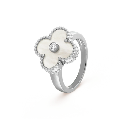 [Stellar Jewelry]CLOVER SILVER MOP DIAMOND RING