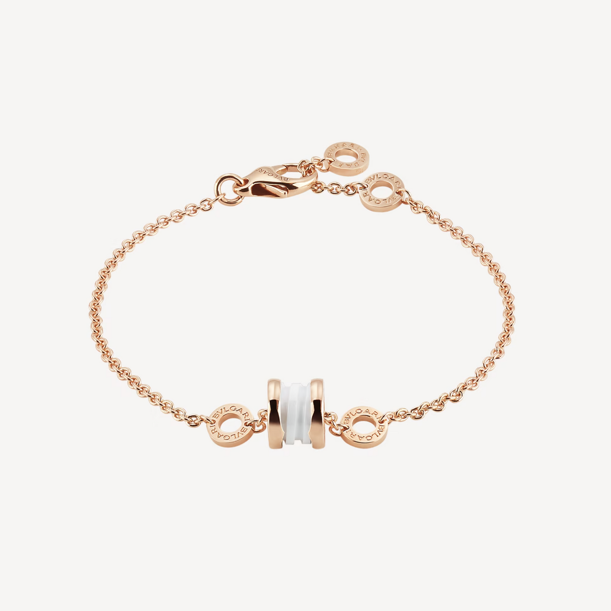 [Stellar Jewelry]ZERO 1 SOFT PINK GOLD AND WHITE CERAMIC BRACELET