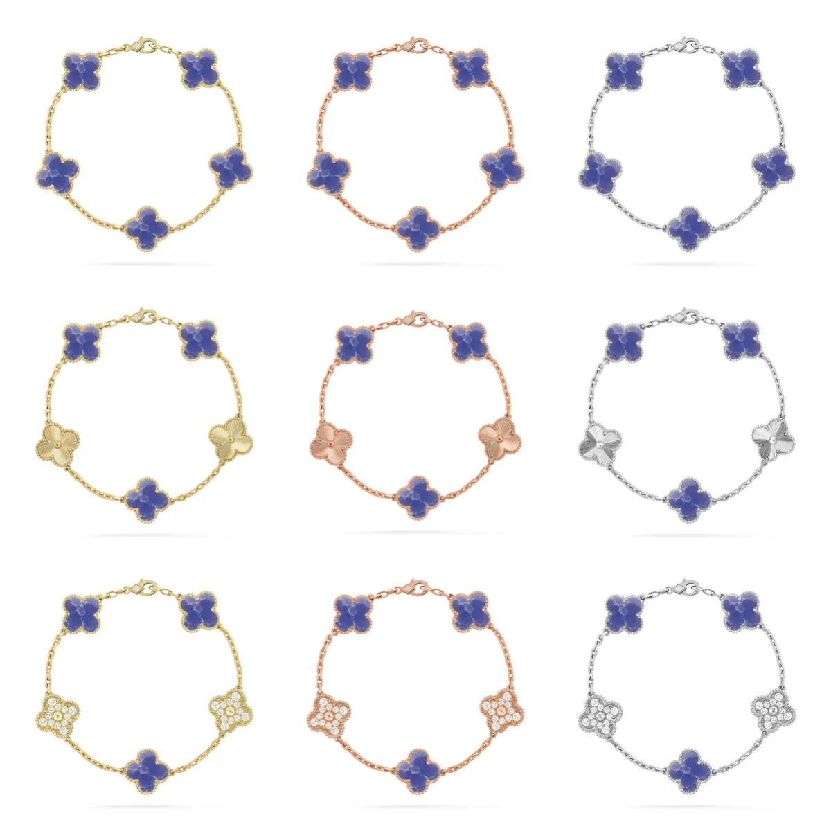 [Stellar Jewelry]CLOVER 5 MOTIF BLUE VEINS BRACELET COLLECTION