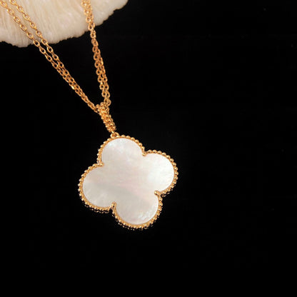 [Stellar Jewelry]CLOVER 25MM MOP LARGE PENDANT NECKLACE