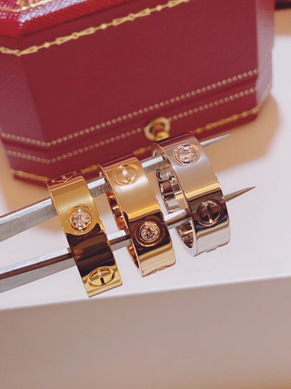[Stellar Jewelry]Three-Diamond Ring