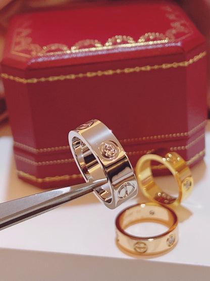 [Stellar Jewelry]Three-Diamond Ring