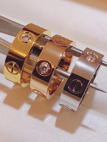 [Stellar Jewelry]Three-Diamond Ring