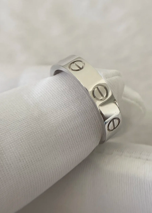 [Stellar Jewelry]LOVE RING 4MM 1 DIAMOND SILVER