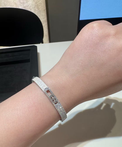 [Stellar Jewelry]2026 BRAND-NEW FROSTED BRACELET WITH DIAMONDS THREE COLORS