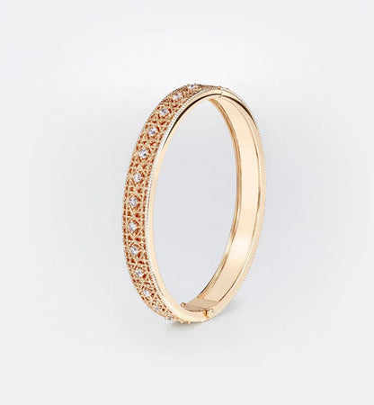 [Stellar Jewelry]2026 WOVEN-PATTERN BRACELET SET WITH FULL DIAMOND INLAY THREE-COLORS
