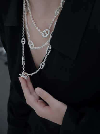 [Stellar Jewelry]Classic Silver Sweater Chain