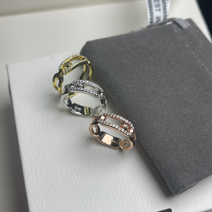 [Stellar Jewelry]Sliding Single Diamond Ring