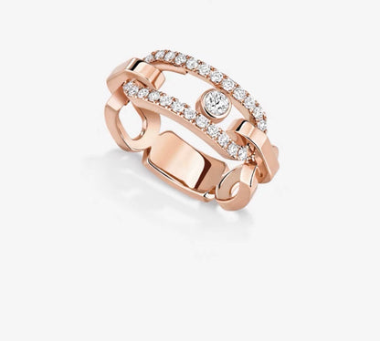 [Stellar Jewelry]Sliding Single Diamond Ring