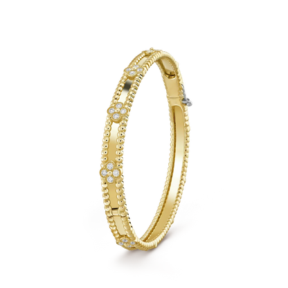 [Stellar Jewelry]CLOVER BRACELET 4MM DIAMONDS