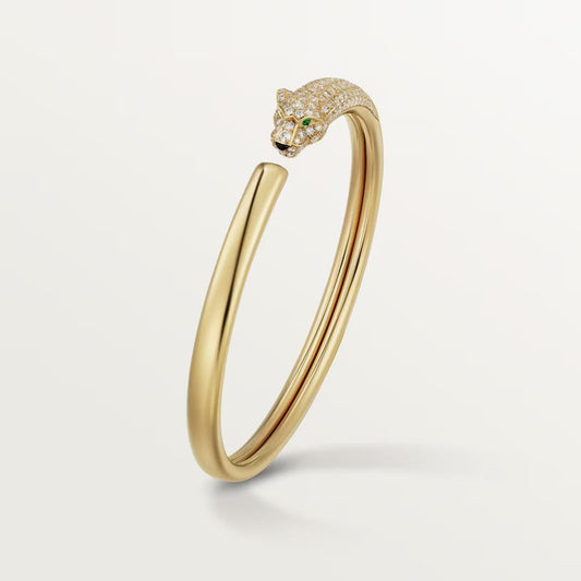[Stellar Jewelry]PANTHERE HALF DIAMOND OPEN BRACELET