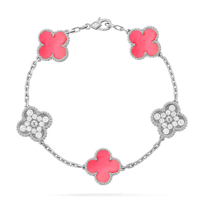 [Stellar Jewelry] CLOVER 5 MOTIFS  PINK MOP BRACELET COLLECTION