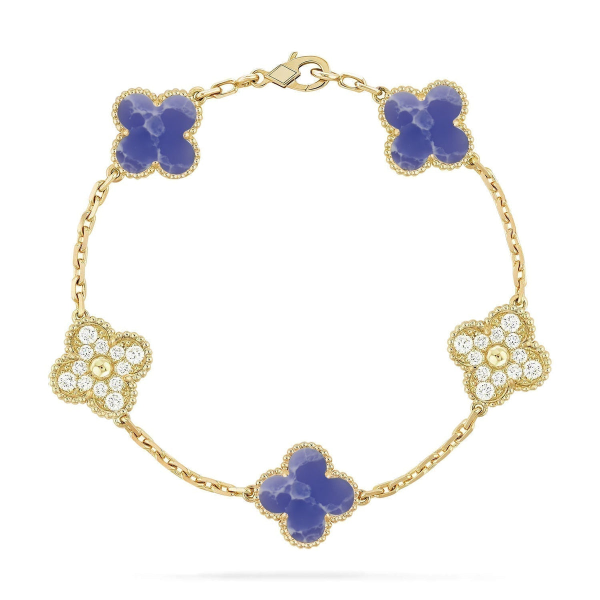 [Stellar Jewelry]CLOVER 5 MOTIF BLUE VEINS BRACELET COLLECTION