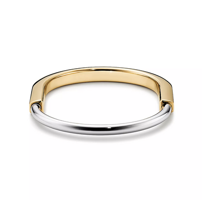 [Stellar jewels]LOCK BRACELET YELLOW AND WHITE GOLD