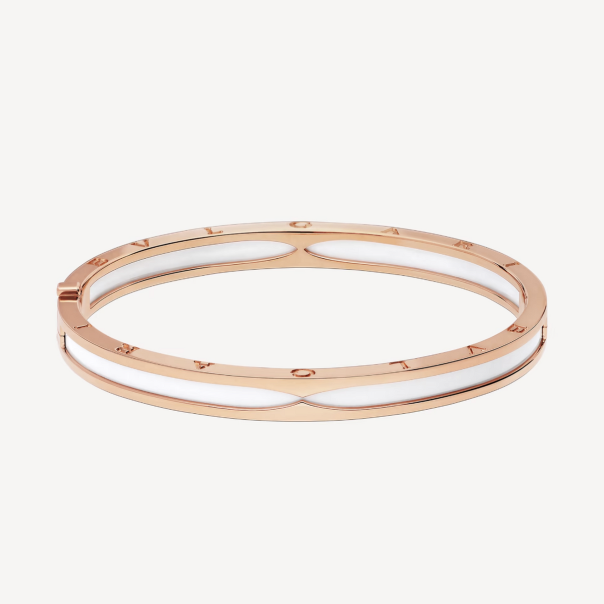 [Stellar Jewelry]ZERO 1 PINK GOLD WITH WHITE CERAMIC BRACELET