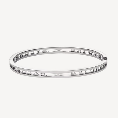 [Stellar Jewelry]ZERO 1 SPIRAL LOGO SILVER BRACELET