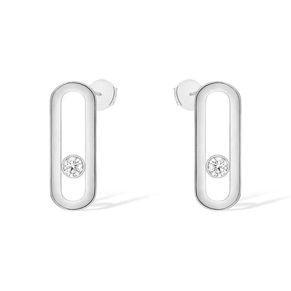[Stellar Jewelry]MOVE UNO SMALL 1 DIAMOND EARRINGS