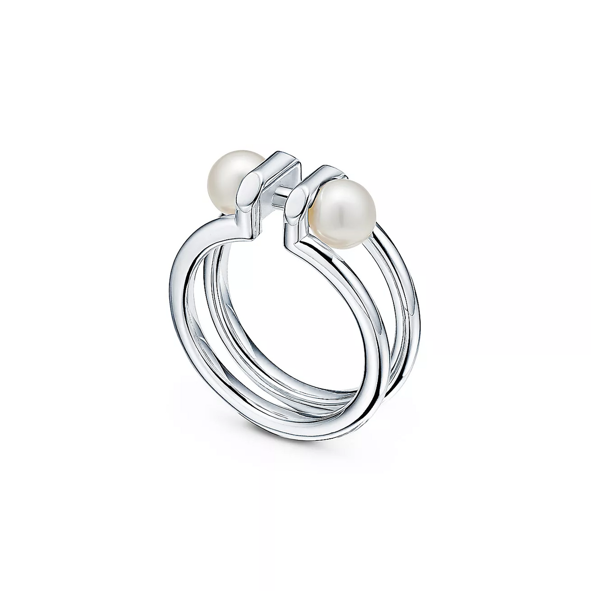 [Stellar jewels]DOUBLE PEARL SILVER RING