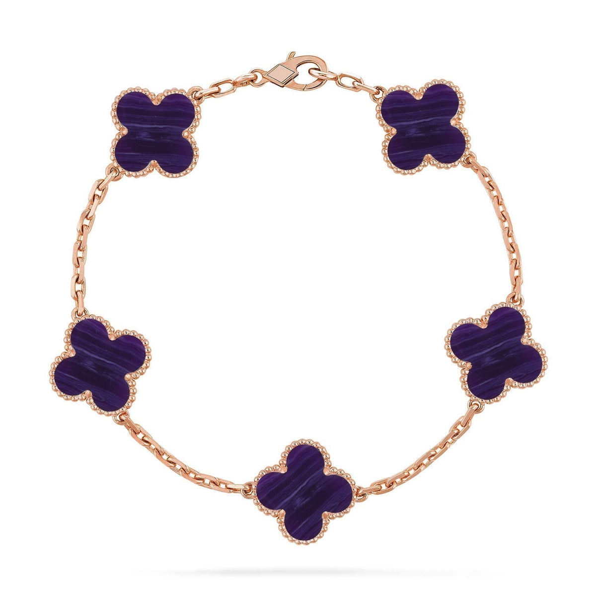 [Stellar Jewelry]CLOVER 5 MOTIF PURPLE STRIPES BRACELET COLLECTION