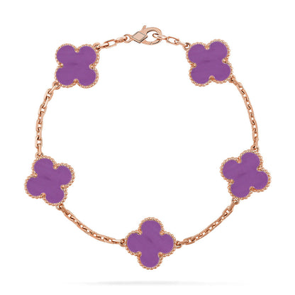 [Stellar Jewelry] CLOVER 5 MOTIF VIOLET BRACELET COLLECTION