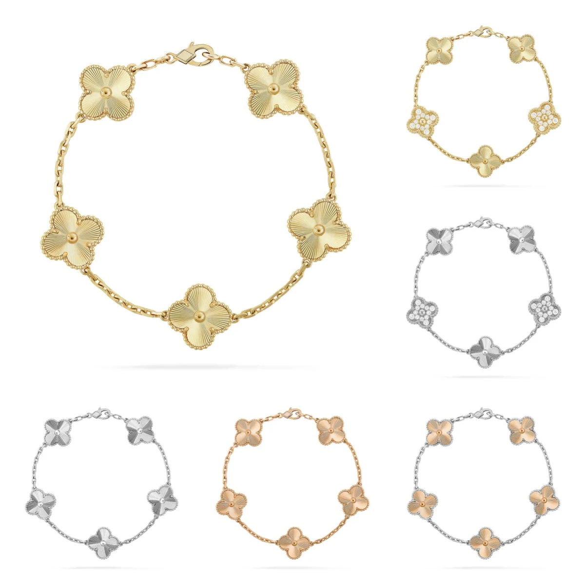 [Stellar Jewelry] CLOVER 5 MOTIF LASER BRACELET COLLECTION