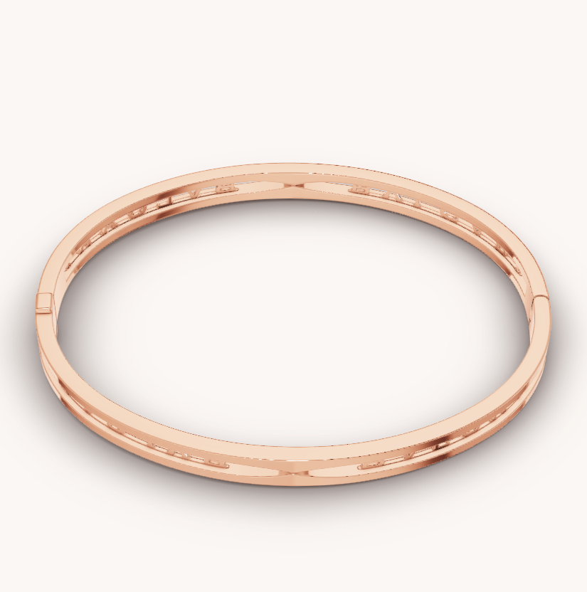 [Stellar Jewelry]ZERO 1 SPIRAL LOGO PINK GOLD BRACELET