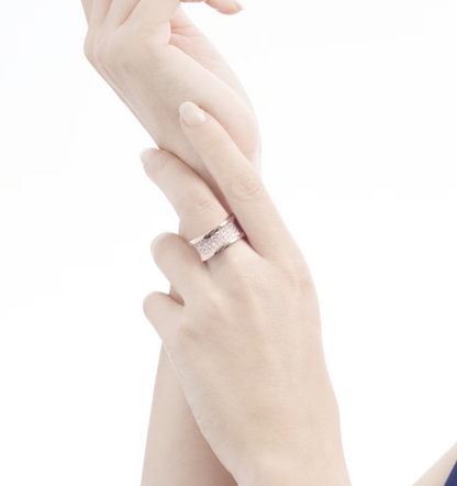 [Stellar Jewelry]ZERO 1 WITH PAVED DIAMONDS ON THE SPIRAL RING