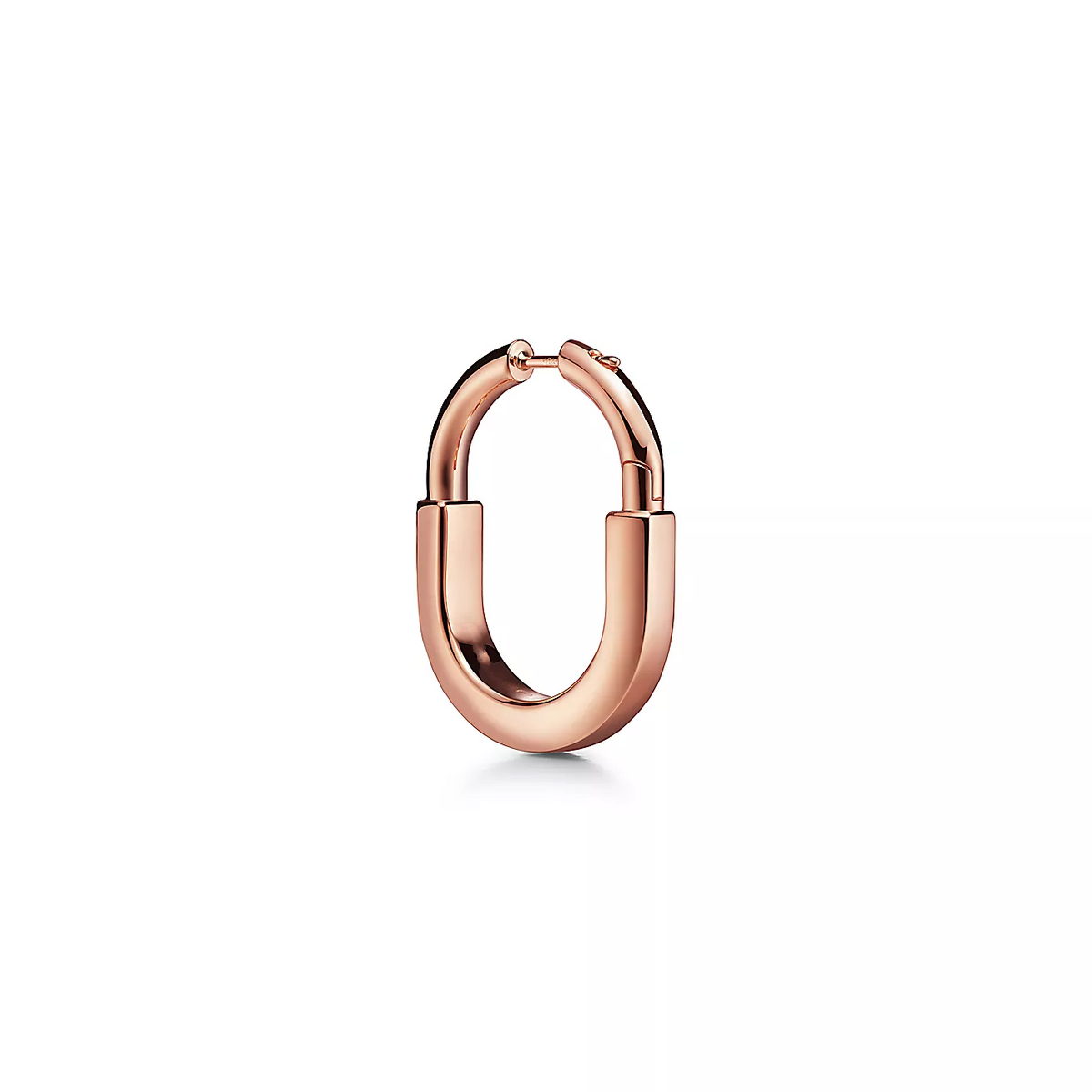 [Stellar jewels]LOCK MEDIUM PINK DIAMOND PINK GOLD EARRINGS