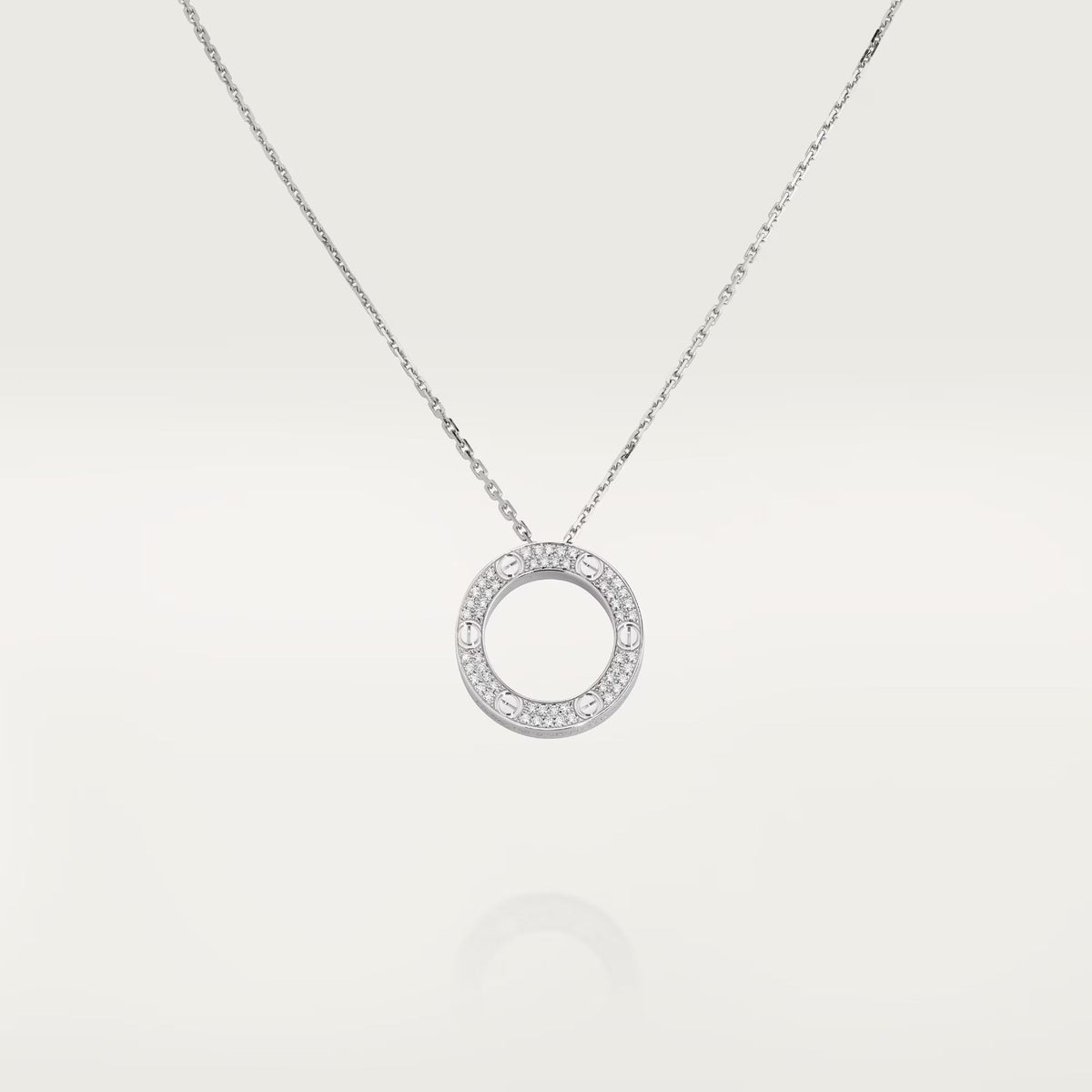 [Stellar Jewelry]LOVE NECKLACE 16MM  FULL DIAMOND