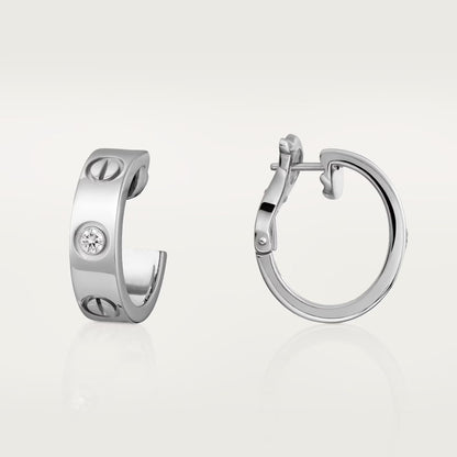 [Stellar Jewelry]LOVE EARRINGS 5.7MM 2 DIAMONDS