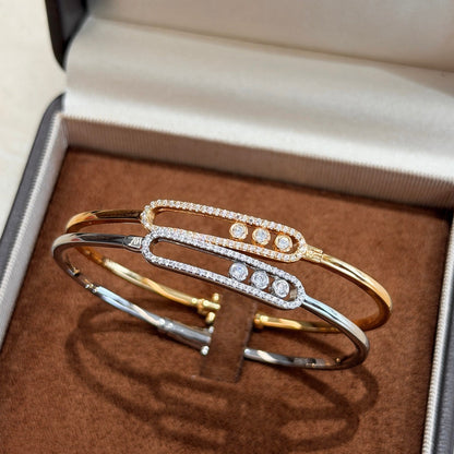 [Stellar Jewelry]Move Pavé Diamond Bangle Bracelet M