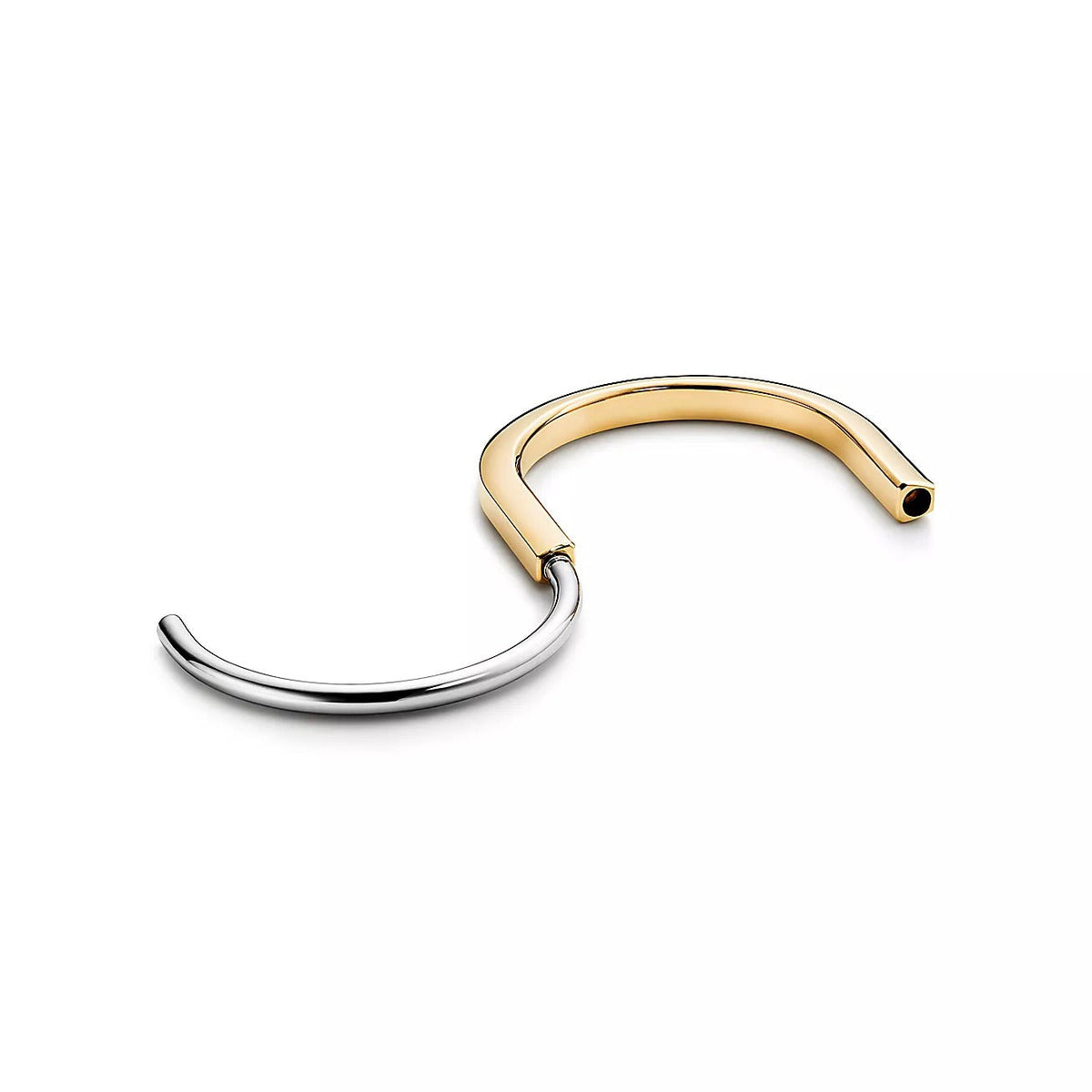 [Stellar jewels]LOCK BRACELET YELLOW AND WHITE GOLD
