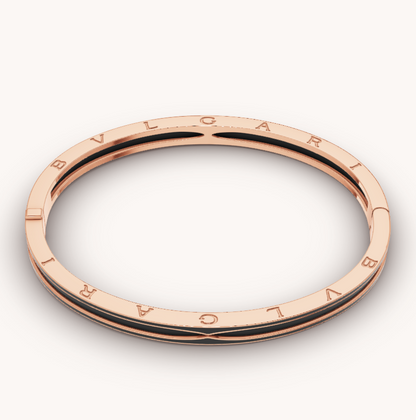 [Stellar Jewelry]ZERO 1 PINK GOLD WITH MATTE BLACK CERAMIC BRACELET