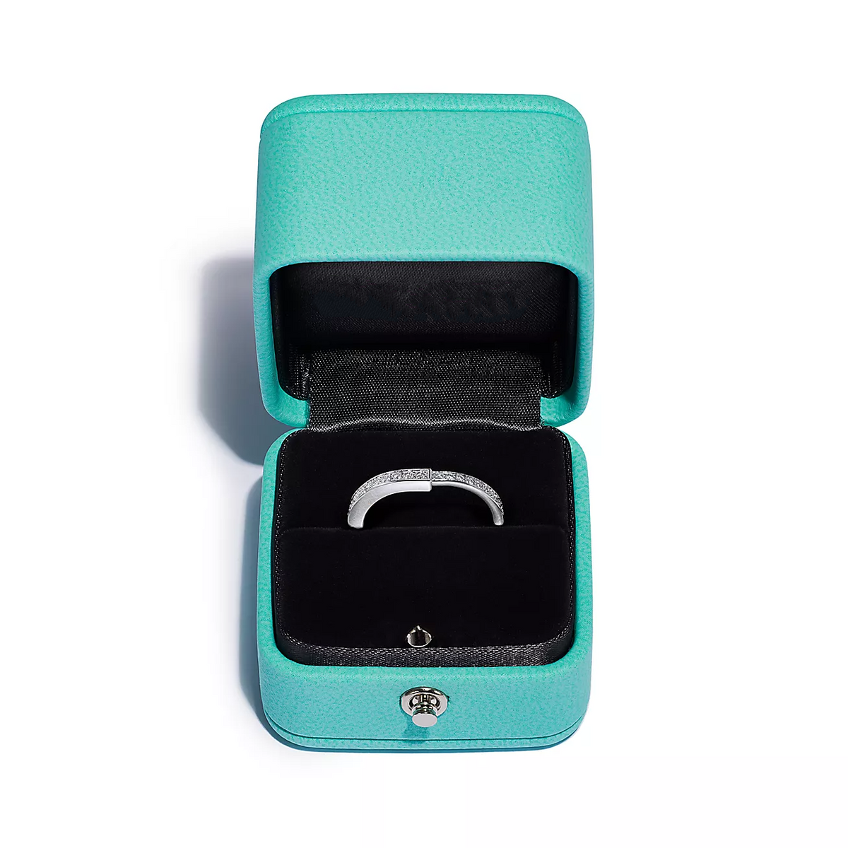 [Stellar jewels]LOCK RING SILVER DIAMOND PAVED