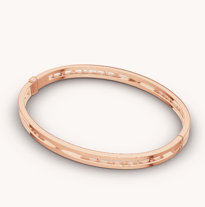 [Stellar Jewelry]ZERO 1 SPIRAL LOGO PINK GOLD BRACELET