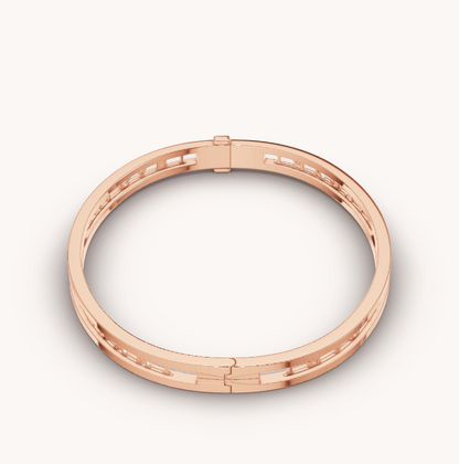[Stellar Jewelry]ZERO 1 SPIRAL LOGO PINK GOLD BRACELET