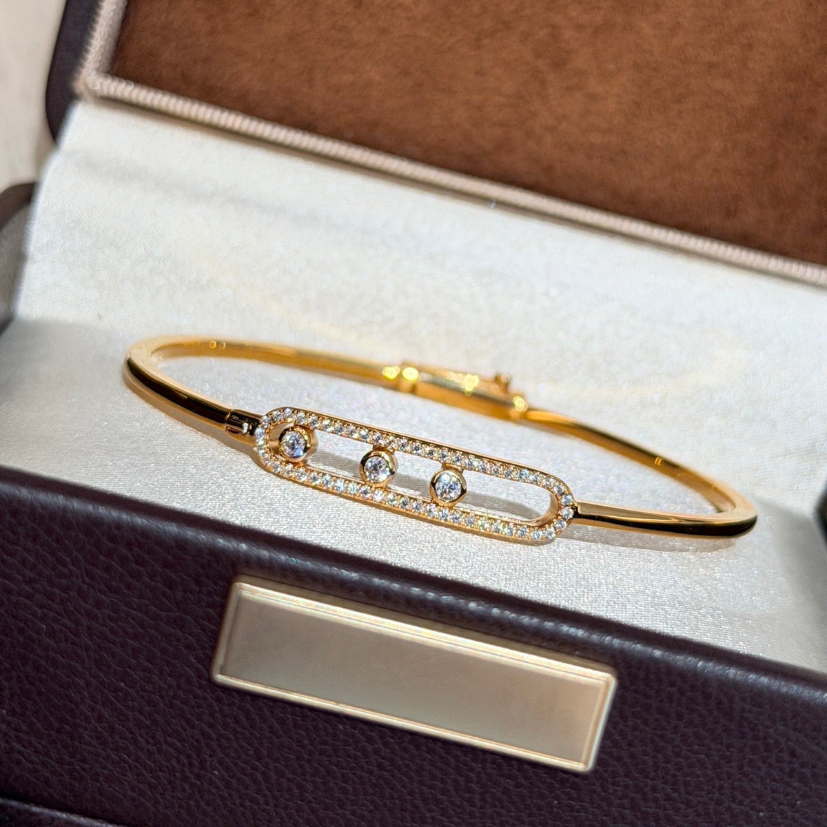 [Stellar Jewelry]Move Pavé Diamond Bangle Bracelet M