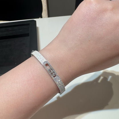[Stellar Jewelry]Move Noa Ciselé half pavé bangle