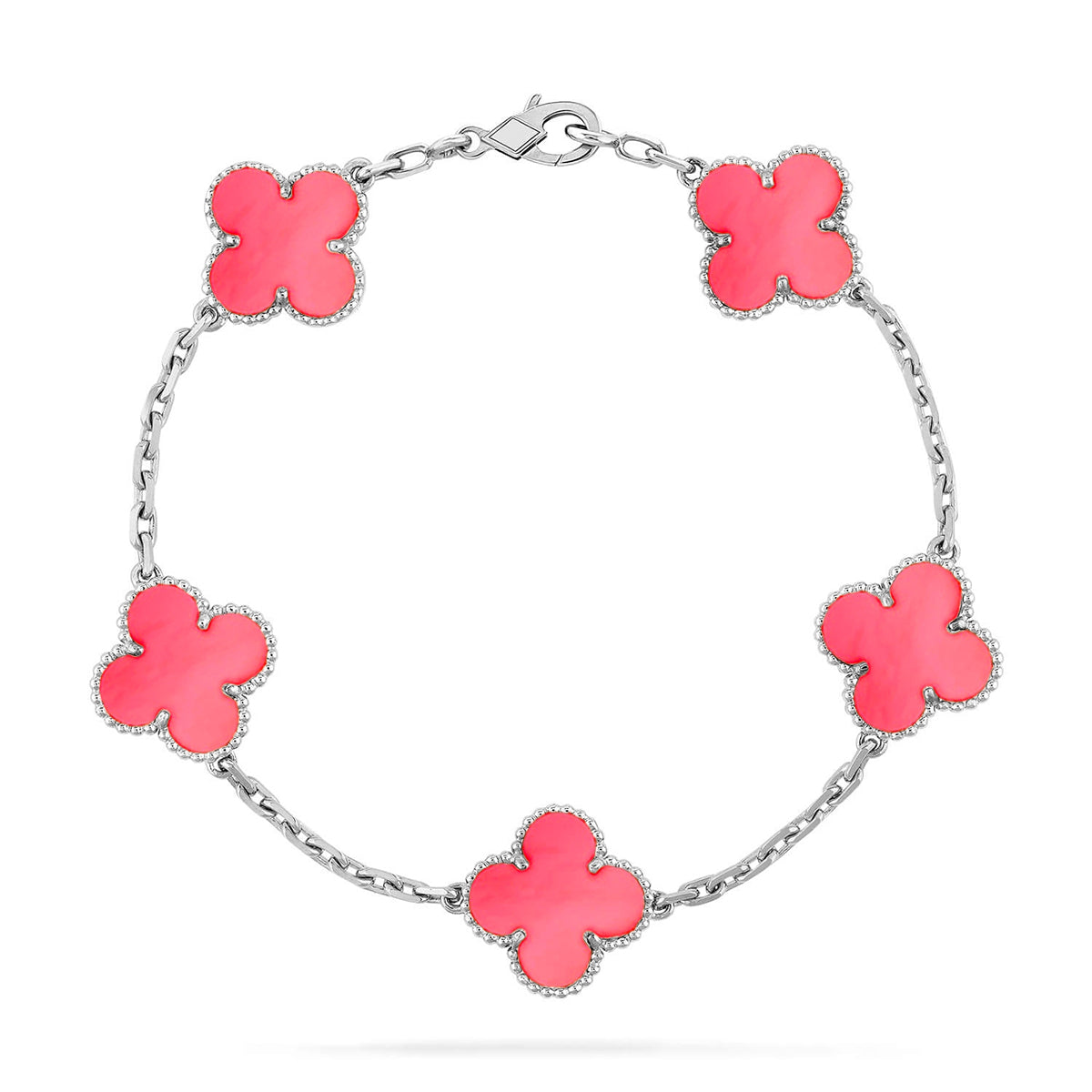 [Stellar Jewelry] CLOVER 5 MOTIFS  PINK MOP BRACELET COLLECTION
