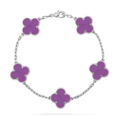 [Stellar Jewelry] CLOVER 5 MOTIF VIOLET BRACELET COLLECTION